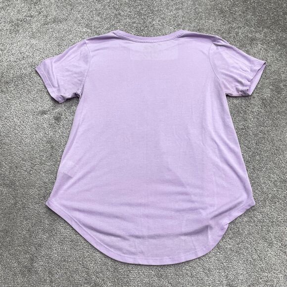 Disney Stitch Ohana Means Family Graphic T-Shirt Juniors Large Purple Casual Tee - Picture 2 of 13